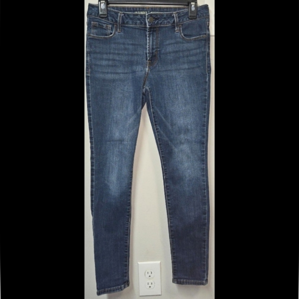 Old Navy Rockstar Mid-Rise Straight Leg Dark Wash Women's  Jeans Size 6 Short